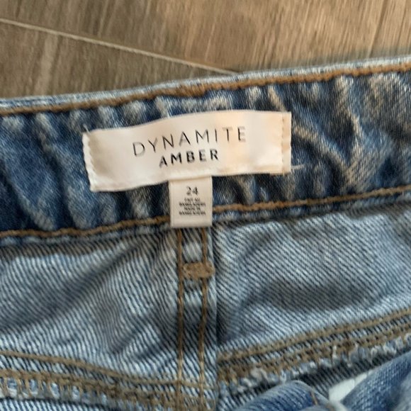 Dynamite Light Wash 90's High Waist Straight Jeans Size 24 - Picture 2 of 2
